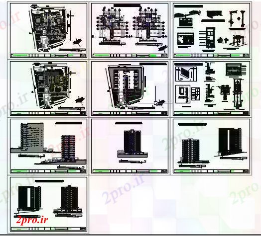 دانلود نقشه مسکونی  ، ویلایی ، آپارتمان  آپارتمان buidlding  (کد62357)