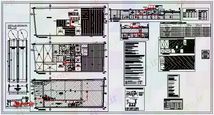 دانلود نقشه کارخانه صنعتی  ، کارگاه نصب و راه اندازی سیستم فشار در منطقه صنعتی  طراحی (کد62378)