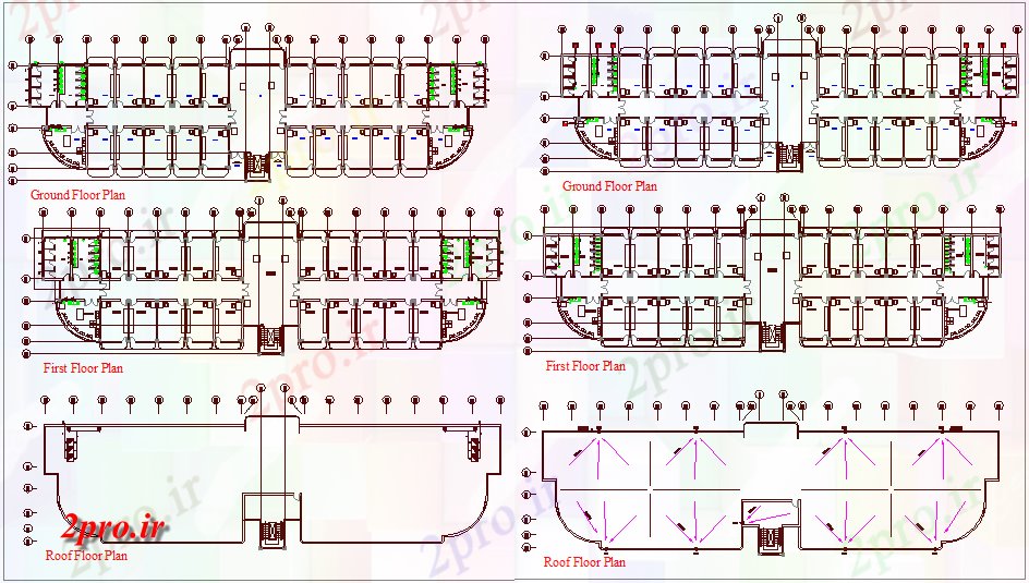 دانلود نقشه جزئیات لوله کشی طرحی طبقه از ساختمان برای تک جزئیات لوله کشی    (کد62414)