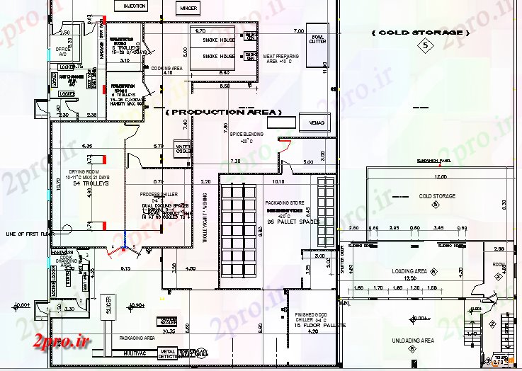 دانلود نقشه معماری معروف طبقه همکف بلوک طراحی از  جده برج دبی  (کد62424)