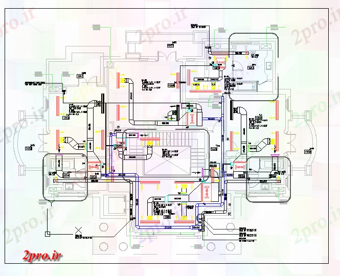 دانلود نقشه جزئیات لوله کشی لوله کشی جزئیات یک خانه با طرحی طبقه file (کد62458)