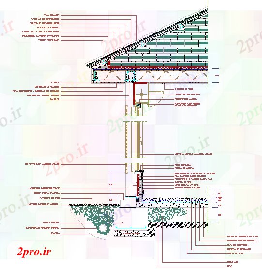 دانلود نقشه طراحی سقف کاذب جزئیات سقف بخش (کد62467)