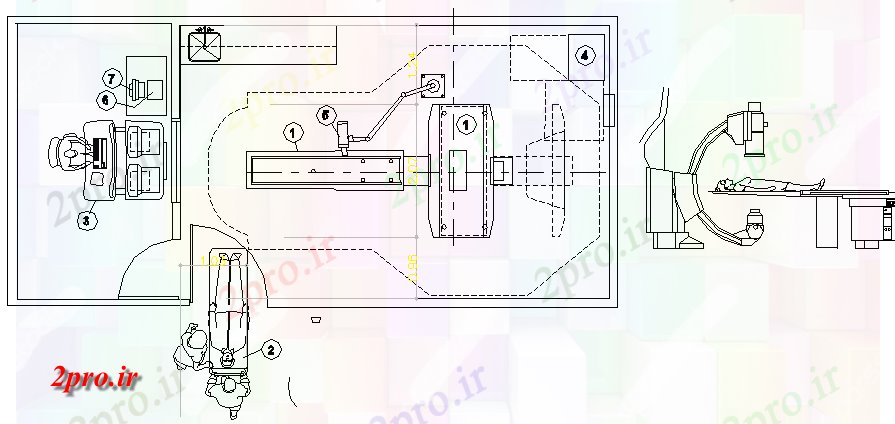 دانلود نقشه بیمارستان - درمانگاه - کلینیک بیمارستان های X-Ray طراحی اتاق و نمای 11 در 23 متر (کد62486)