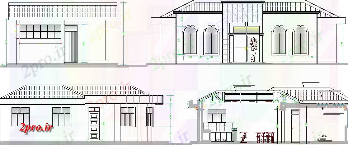 دانلود نقشه بیمارستان - درمانگاه - کلینیک طرحی معماری بیمارستان و بخش 10 در 13 متر (کد62489)