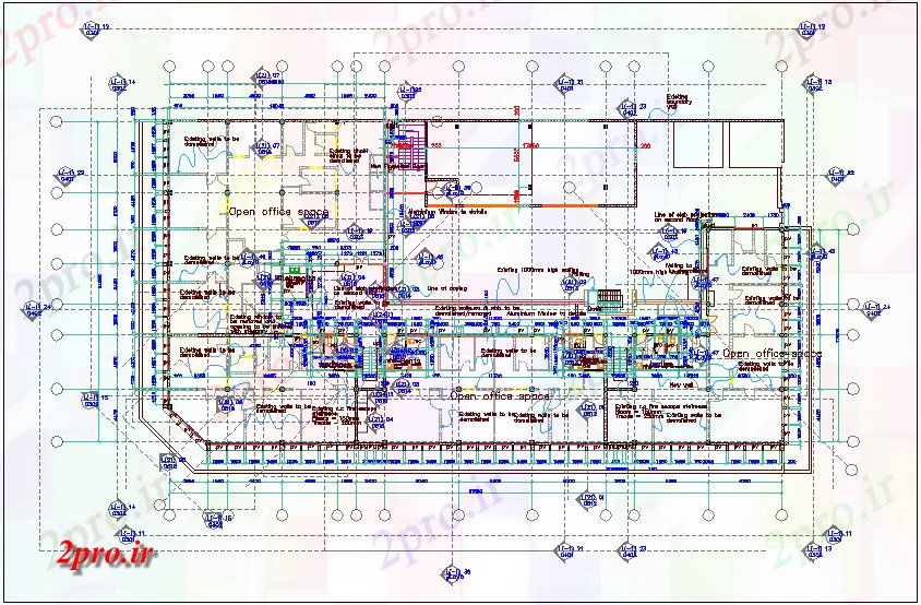 دانلود نقشه ساختمان اداری - تجاری - صنعتی طرحی دفتر گسترش نظر طراحی (کد62490)