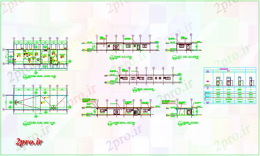 دانلود نقشه آشپزخانه آشپزخانه طرحی و نظر طراحی نما با برنامه از درب (کد62506)