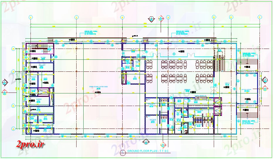 دانلود نقشه آپارتمان یک طبقه طبقه همکف نظر طراحی طرحی برای دولت ایجاد 210 در 660 متر (کد62507)