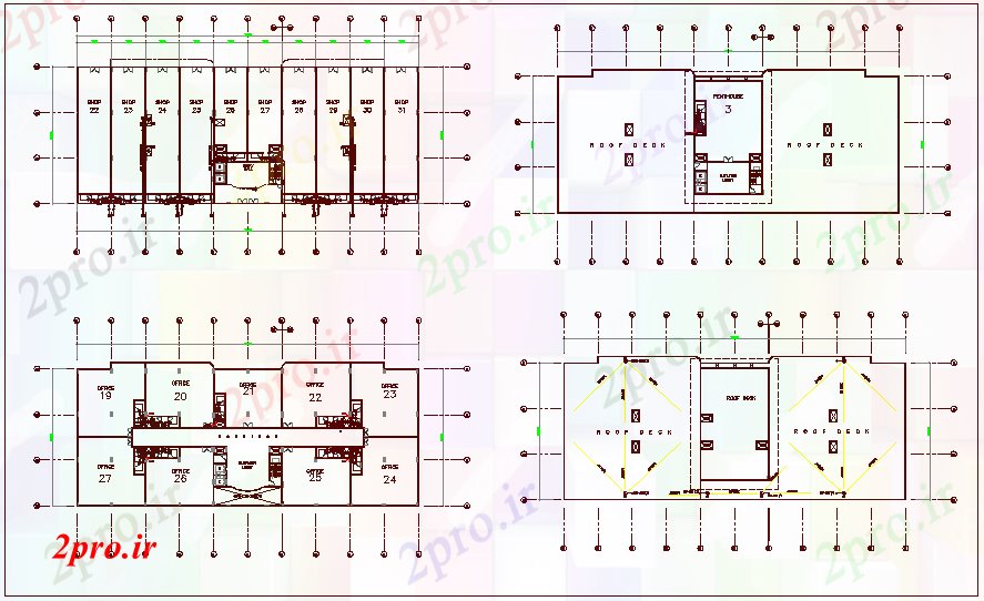 دانلود نقشه جزئیات لوله کشی طرحی ساختمان تجاری برای زهکشی خط لوله    (کد62635)