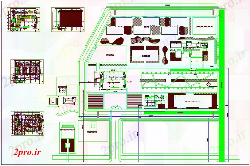 دانلود نقشه ساختمان دولتی ، سازمانی طرحی ساختمان کنفرانس، طرحی سایت، الگوی 41 در 57 متر (کد62679)