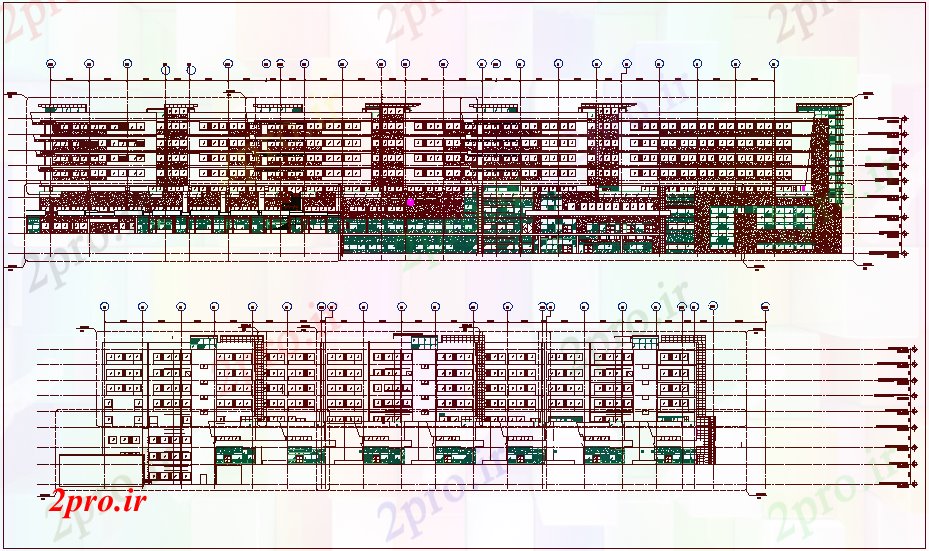 دانلود نقشه  ساختمان دولتی ، سازمانی مدیرعامل ساختمان اصلی نما    (کد62701)