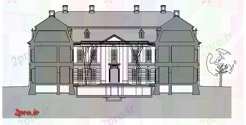 دانلود نقشه مسکونی  ، ویلایی ، آپارتمان  خانه طراحی و  نمای طرحی  (کد62711)