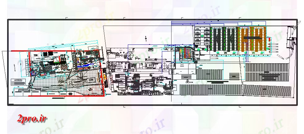 دانلود نقشه ماشین الات کارخانه کارخانه آرد (کد62730)