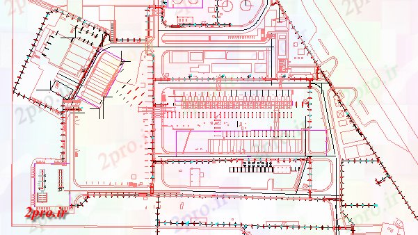 دانلود نقشه کارخانه صنعتی  ، کارگاه طرحی معماری  یک صنعت نمای  (کد62749)