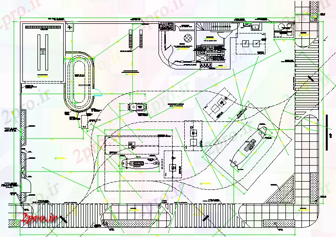 دانلود نقشه کارخانه صنعتی  ، کارگاه نمونه اولیه ایستگاه گاز طراحی و  نمای (کد62770)