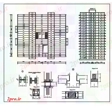 دانلود نقشه مسکونی  ، ویلایی ، آپارتمان  نما بنای خارجی ساختمان مسکونی با ساخت و ساز جزئیات (کد62775)