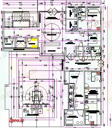 دانلود نقشه مجتمع تجاری طرحی چیدمان رادیو مرکز معماری و  نمای  (کد62787)
