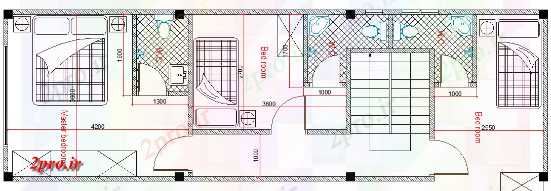 دانلود نقشه مسکونی  ، ویلایی ، آپارتمان  دو دان مسکونی آپارتمان   نمای (کد62792)