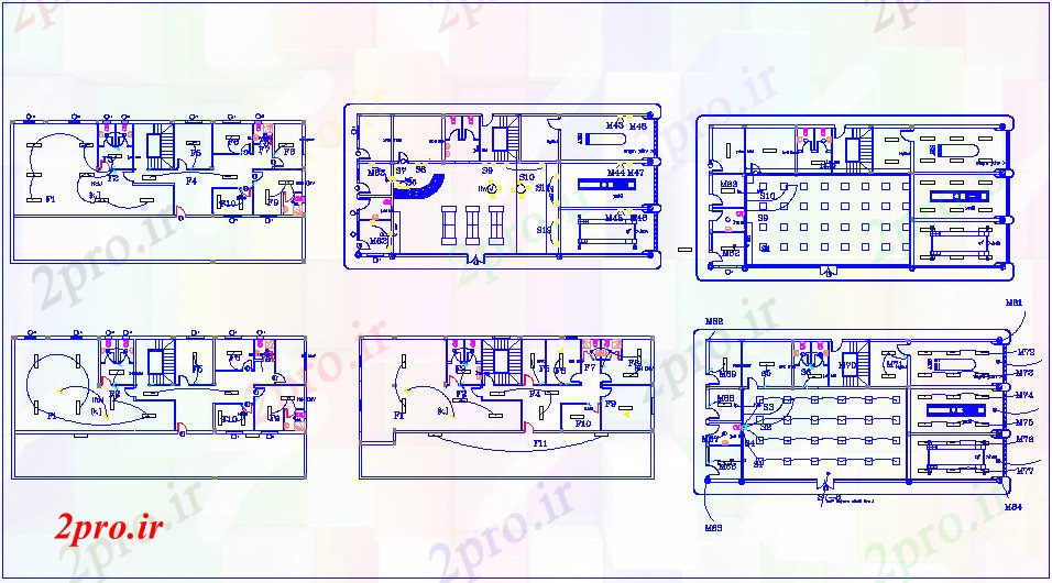 دانلود نقشه معماری  برقی ساختمان با نور و قدرت  (کد62829)