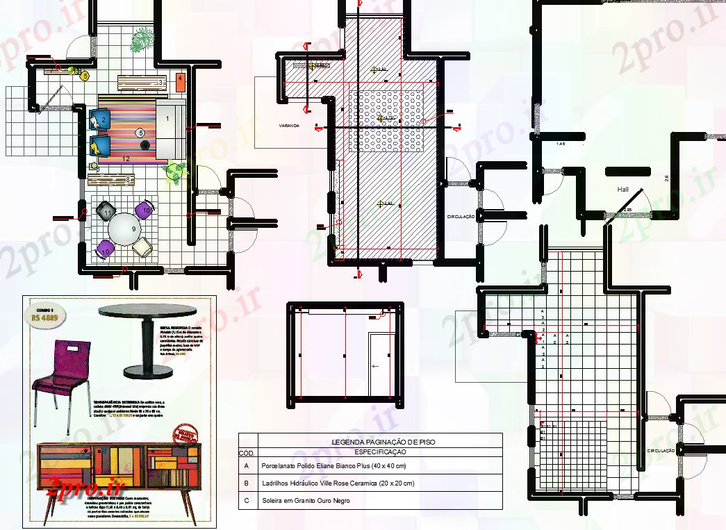 دانلود نقشه اتاق نشیمن ، حال ، پذیرایی پروژه طراحی داخلی با جزئیات 5 در 13 متر (کد62844)