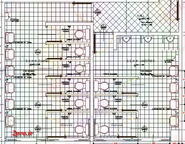 دانلود نقشه بلوک حمام و توالتتوالت عمومی طراحی و  نمای طرحی ، حمام عمومی نما (کد62922)