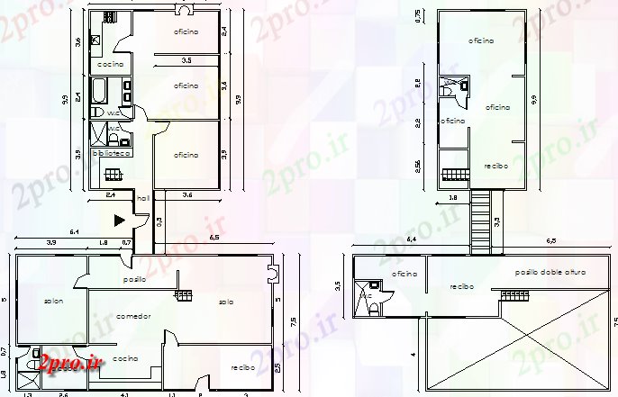 دانلود نقشه مسکونی ، ویلایی ، آپارتمان طراحی خانه های چوبی و نمای 14 در 21 متر (کد62986)