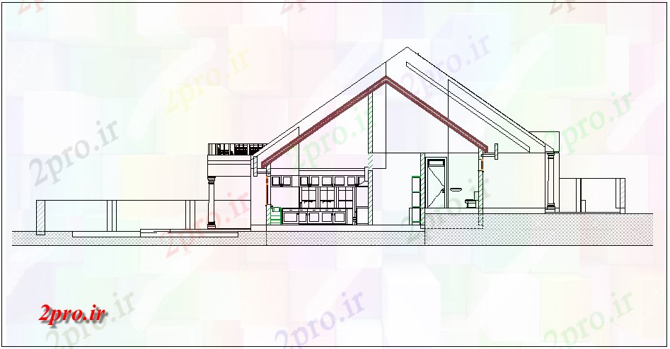 دانلود نقشه مسکونی  ، ویلایی ، آپارتمان  صفحه اصلی نما    (کد63014)