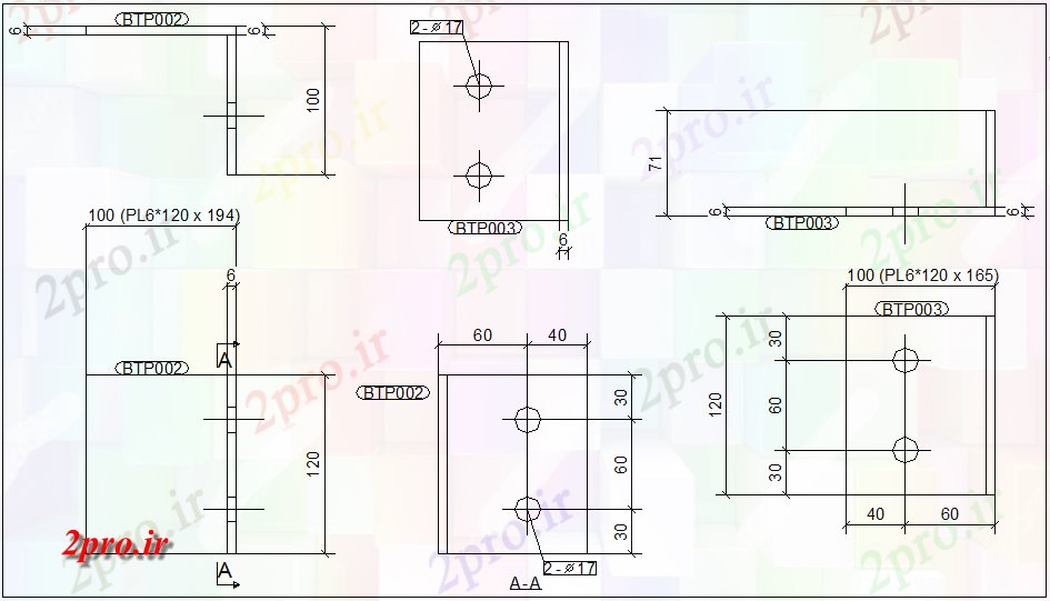 دانلود نقشه جزئیات ساختار فلزی دیدگاه بخشی برای طراحی سازه (کد63072)