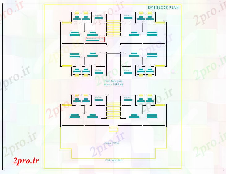 دانلود نقشه مسکونی  ، ویلایی ، آپارتمان  طرحی اتاق سفارش BHK (کد63176)