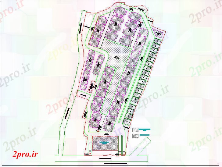 دانلود نقشه مسکونی  ، ویلایی ، آپارتمان  و 3 BHK آپارتمان   طرحی چیدمان (کد63177)