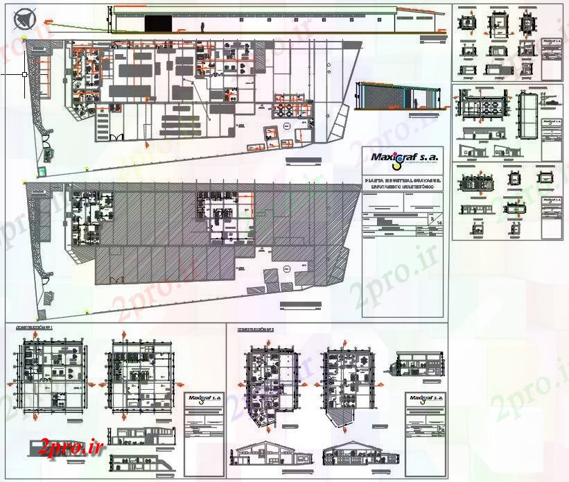 دانلود نقشه کارخانه صنعتی  ، کارگاه کارخانه صنعتی ) چاپ ( (کد63194)