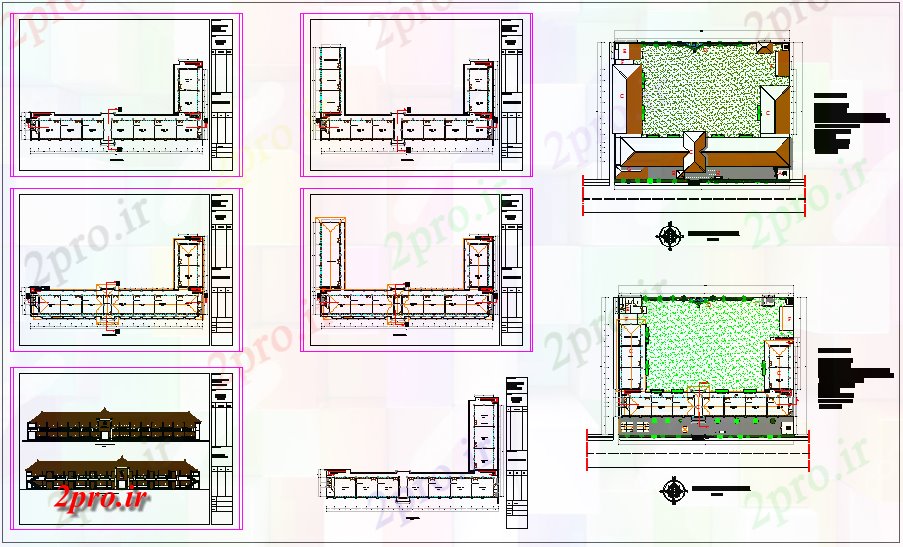 دانلود نقشه جزئیات ساختار طرحی مدرسه و  جزئیات نما ساختاری (کد63257)