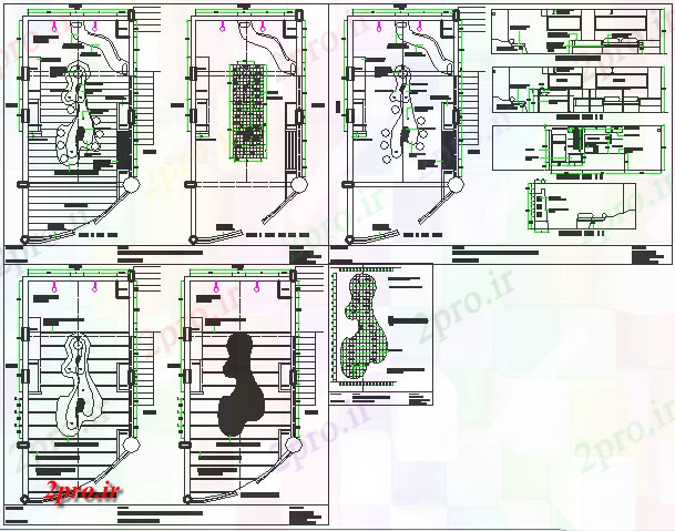 دانلود نقشه هایپر مارکت - مرکز خرید - فروشگاه طراحی پروژه اگر یک کلینیک زیبایی 14 در 15 متر (کد63310)
