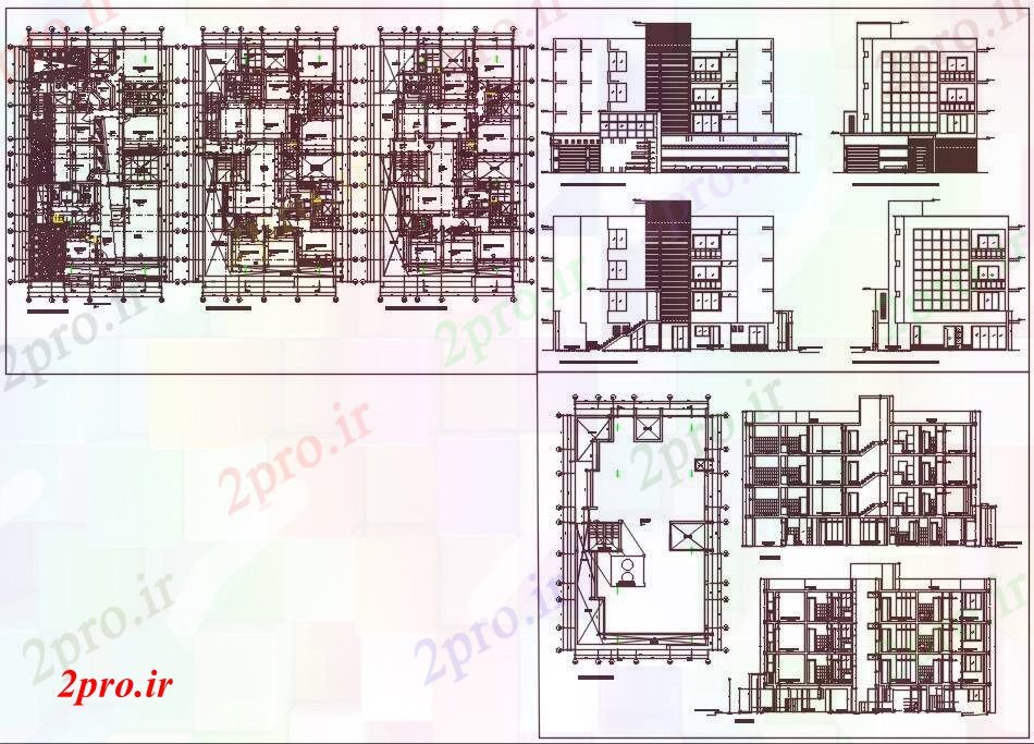 دانلود نقشه مسکونی  ، ویلایی ، آپارتمان  levels  خانه (کد63487)