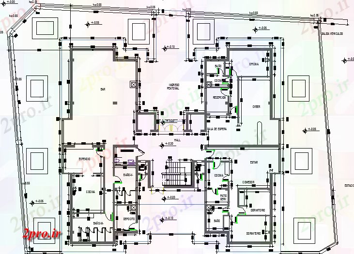 دانلود نقشه مسکونی  ، ویلایی ، آپارتمان  طراحی چند خانواده مسکونی آپارتمان   و اطلاعات  ساختار  (کد63499)