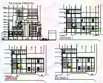 دانلود نقشه مسکونی ، ویلایی ، آپارتمان طراحی نمای طراحی از ساختمان های مسکونی طراحی 21 در 44 متر (کد63518)