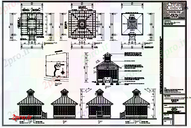 دانلود نقشه باغ طراحی ساختار مدرن گرد الاچیق (کد63558)