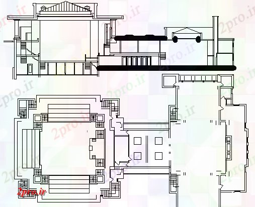 دانلود نقشه کلیسا - معبد - مکان مذهبی وحدت معماری معبد طراحی و  نمای (کد63663)