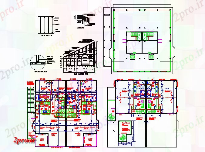 دانلود نقشه مسکونی  ، ویلایی ، آپارتمان  مسکونی جزئیات طرحی مجلس (کد63731)