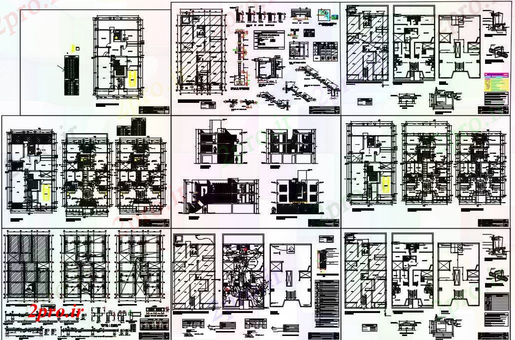 دانلود نقشه مسکونی  ، ویلایی ، آپارتمان  storey ساخت آپارتمان   (کد63749)