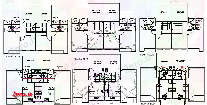 دانلود نقشه مسکونی ، ویلایی ، آپارتمان خانه طراحی معماری و جزئیات ساختار 6 در 10 متر (کد63786)