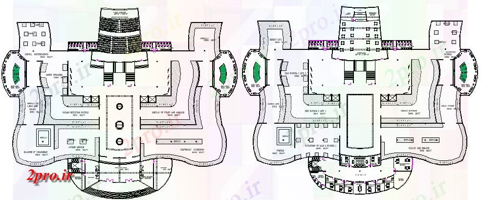 دانلود نقشه  ساختمان دولتی ، سازمانی طرحی طبقه جزئیات  موزه معماری شهر چیدمان  (کد63827)