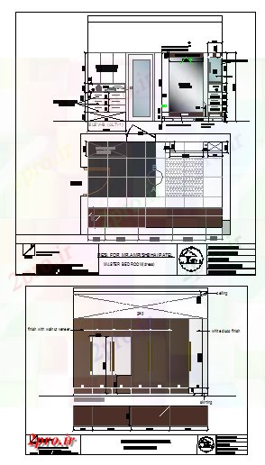 دانلود نقشه اتاق خواب مستر دار اتاق خواب اد و لباس منطقه طراحی داخلی 7 در 11 متر (کد63959)