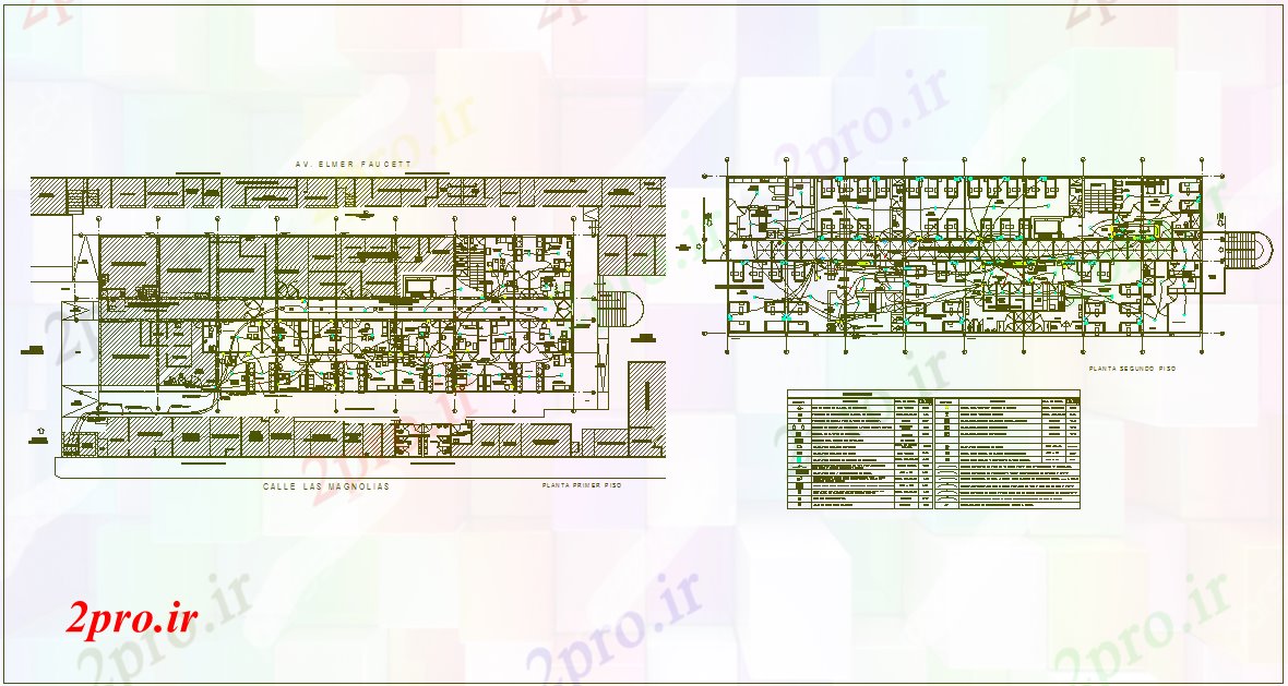 دانلود نقشه معماری خط ارتباطی ارتباط الکتریکی اول و دوم طرحی برای بیمارستان (کد63968)