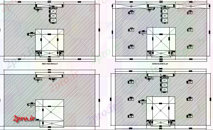 دانلود نقشه هتل - رستوران - اقامتگاه کافه تریا باغ و پارکینگ از هتل معماری 23 در 41 متر (کد63987)