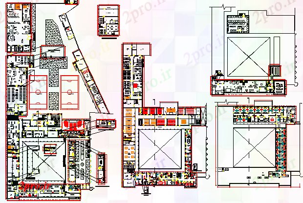 دانلود نقشه شرکت ، دفتر کار ، سازمان ، ادارهفروش و توزیع دفتر شرکت معماری طرحی 90 در 210 متر (کد64022)