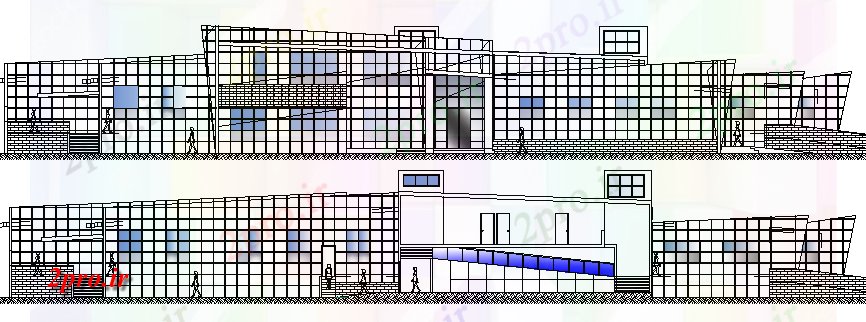 دانلود نقشه ساختمان دولتی ، سازمانی موزه دولت طراحی معماری و نمای 21 در 25 متر (کد64115)