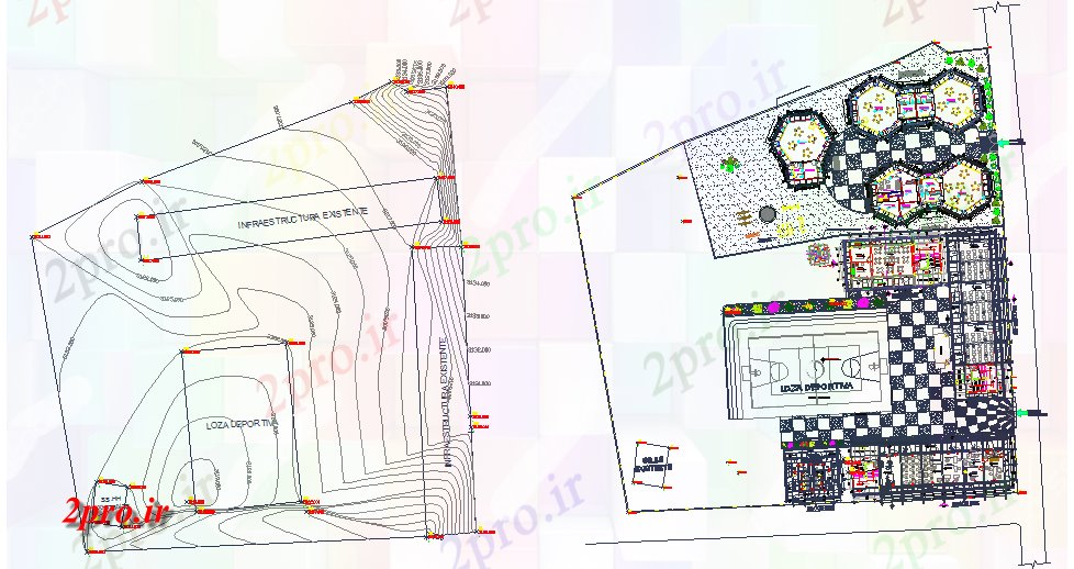 دانلود نقشه دانشگاه ، آموزشکده ، مدرسه ، هنرستان ، خوابگاه - مدرسه ساخت طرحی گرایش 31 در 49 متر (کد64183)