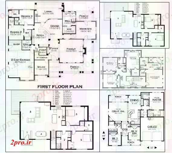 دانلود نقشه مسکونی  ، ویلایی ، آپارتمان  نوع مختلف از خانه طرحی دراز کردن طراحی معماری (کد64224)