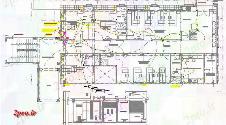 دانلود نقشه بیمارستان -  درمانگاه -  کلینیک درمان غرفه برق نصب و راه اندازی (کد64271)
