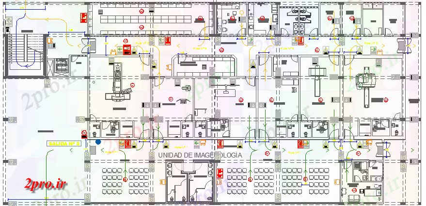 دانلود نقشه بیمارستان - درمانگاه - کلینیک Imagenology واحد ساختار بیمارستان جزئیات 23 در 47 متر (کد64276)